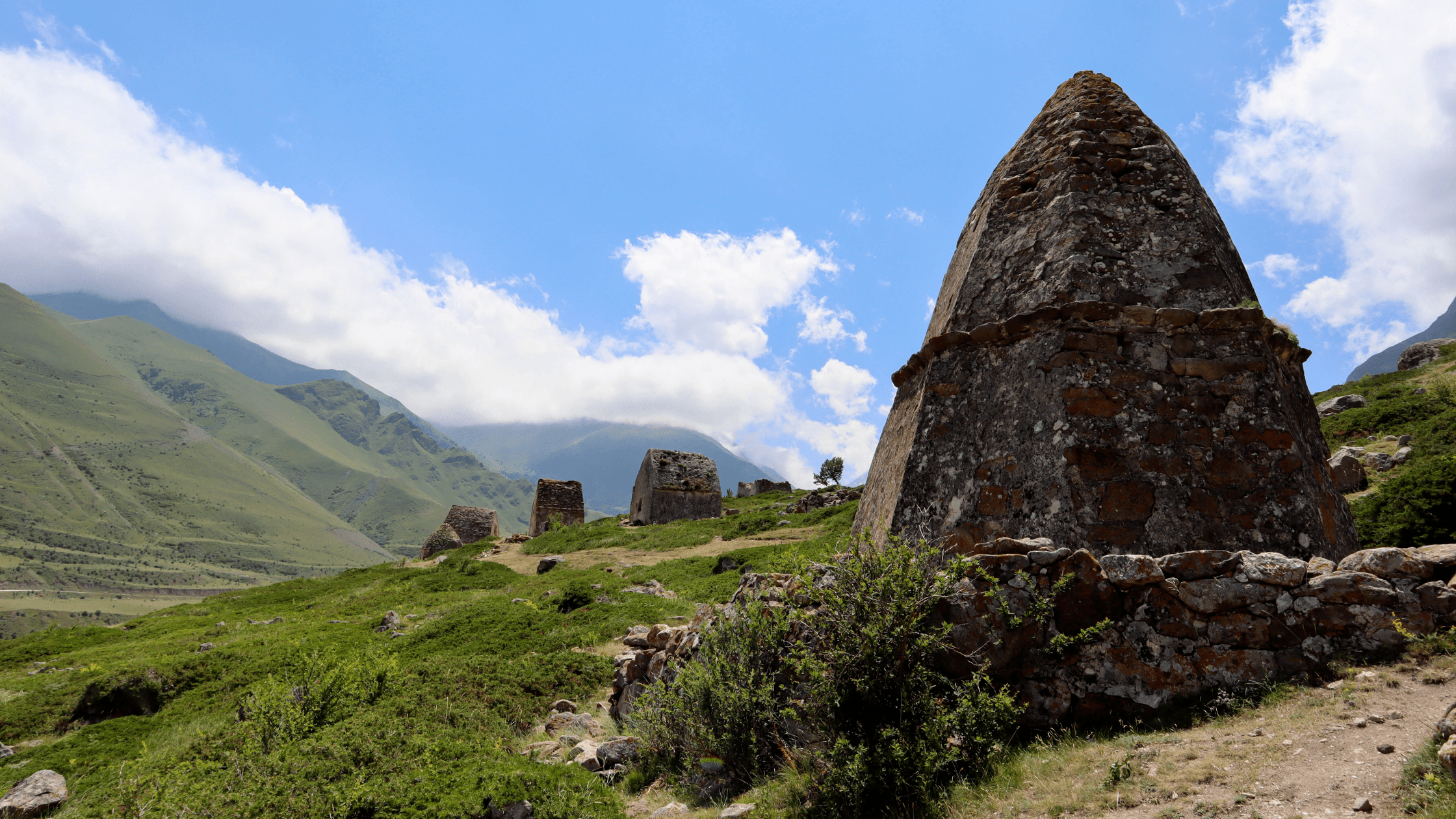 The Eltyoubyou necropolis in the Chegem valley, Kabardino - Balkaria in the North Caucasus