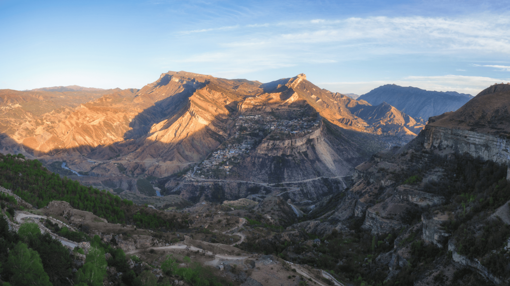 panorama plateau gunib dagestan