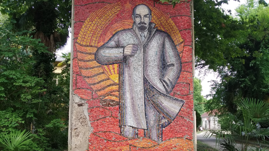 lenin mosaic sukhumi abkhazia