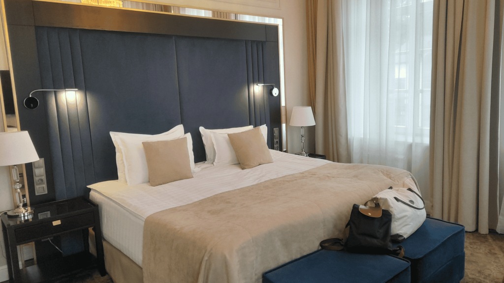 Luxury room at the Pestrikov Hotel in Smolensk – best hotel for travelers visiting Smolensk