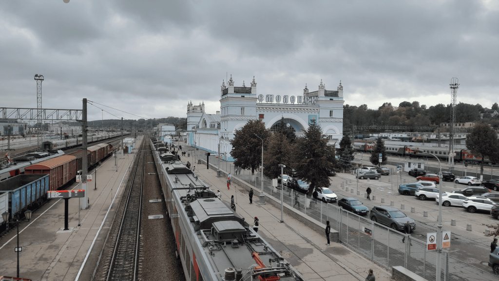 Smolensk train station in Russia, arrival point for trains from Minsk, Belarus