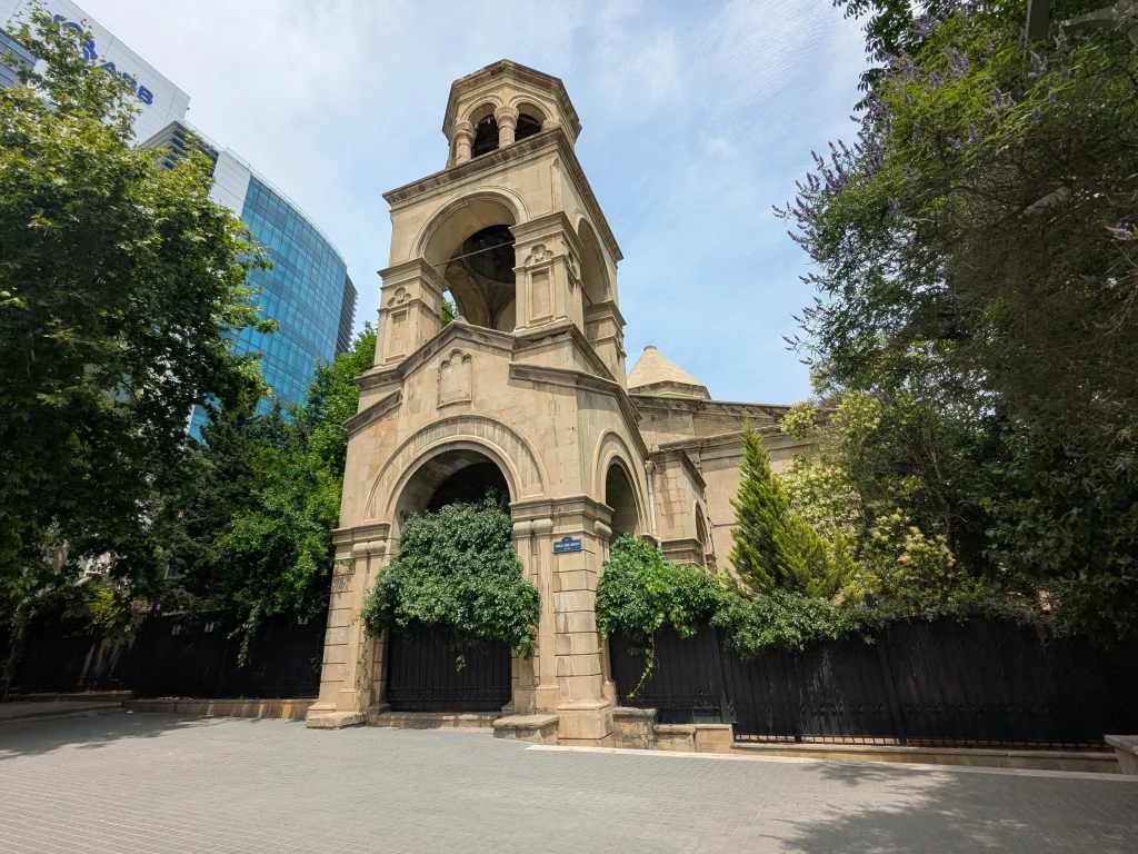 Historic Armenian church building in central Baku