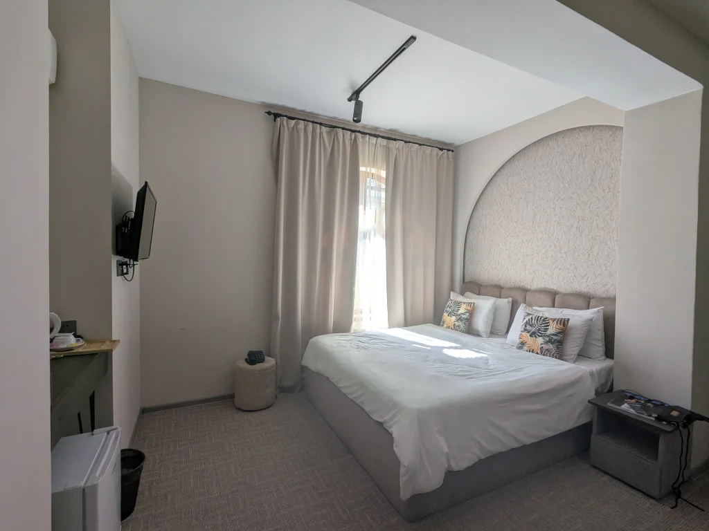 Interior of a room at Dastan Hotel in Icherisheher, Baku