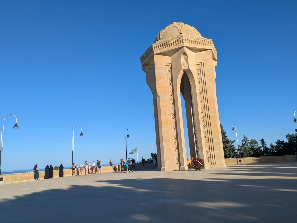 Eternal Flame monument at the Alley of Martyrs in Highland Park, Baku