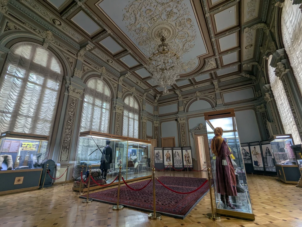 Ornate interior of the National Museum of History of Azerbaijan in Baku