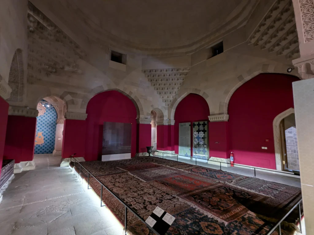 Historic throne room inside the Shirvanshah Palace in Baku