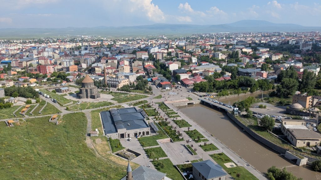 Panoramic view of Kars from Kars Castle in eastern Turkey
